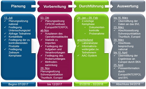 Phasen der Operation OPSON VII